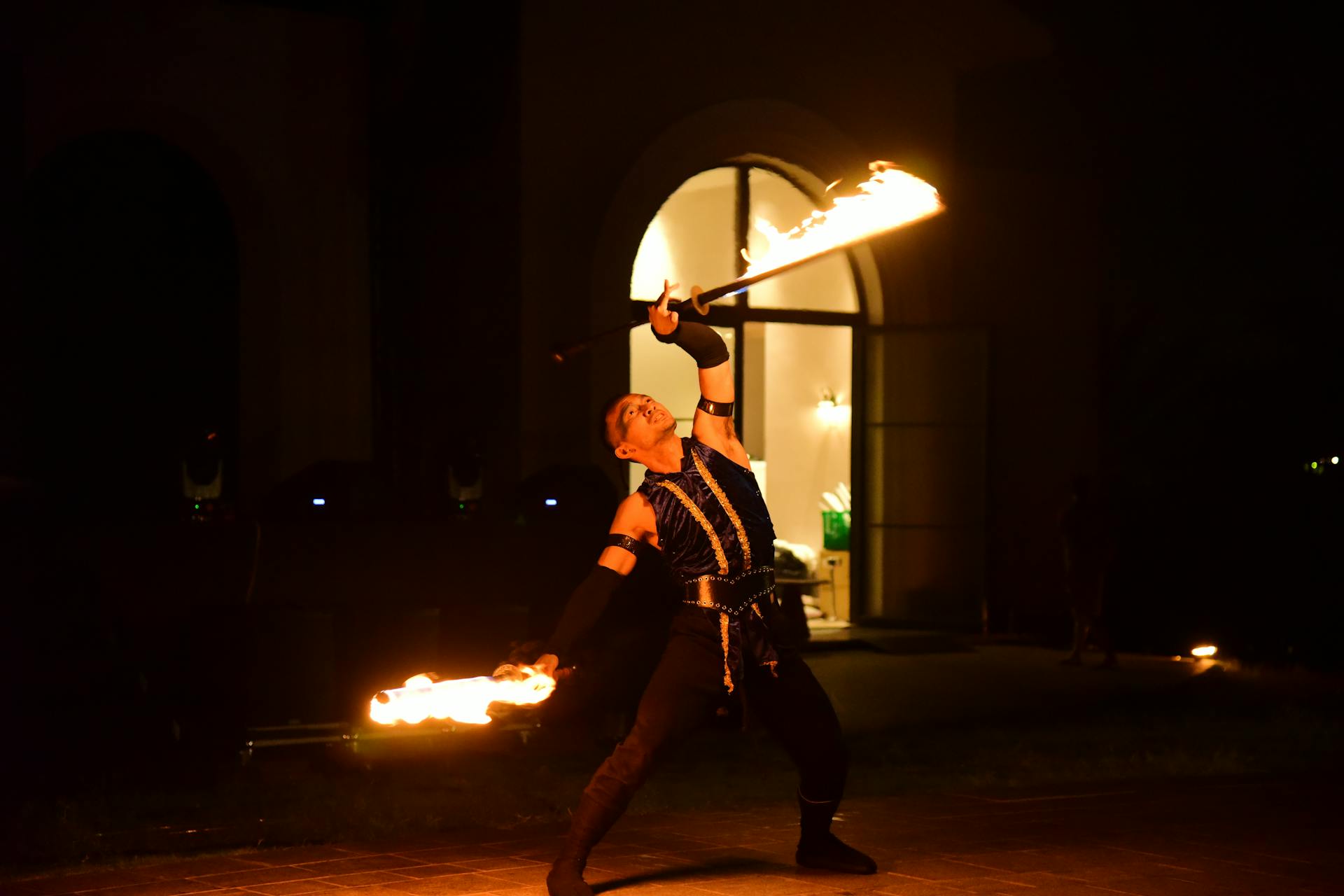 Home fire show in dubai desert safari dubai